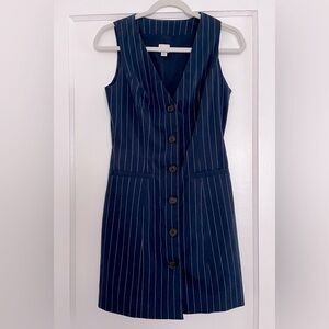 A New Day Navy Pinstripe Sleeveless Dress